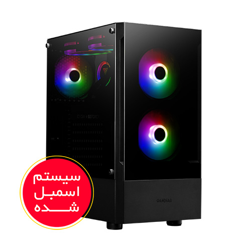 سیستم اسمبل شده گیمینگ نسل 12 اینتل Core i3 AtraMart Assembled Gaming PC Intel Core i3-12100/H610/16GB DDR4/1TB HDD/512GB SSD/RX6600XT 8GB