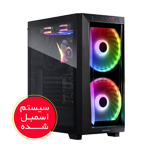 سیستم گیمینگ اسمبل شده میان رده گیمدیاس AtraMart Assembled PC Intel Core i5-11400F/B560/16GB DDR4/1TB HDD/512GB SSD/RX6600XT 8GB