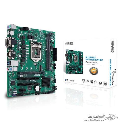 مادربرد ایسوس مدل Pro H410M-C/CSM ASUS Pro H410M-C/CSM LGA 1200 Motherboard