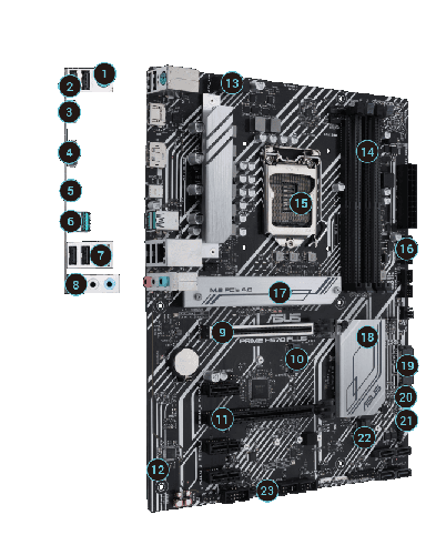 مادربرد ایسوس مدل PRIME H570-PLUS سوکت 1200 ASUS PRIME H570-PLUS LGA 1200 Motherboard