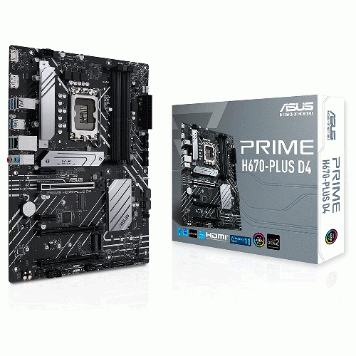 مادربرد ایسوس Prime H670-PLUS D4 ASUS Prime H670-PLUS D4 LGA1700 Motherboard