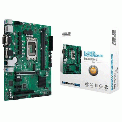 مادربرد ایسوس Pro H610M-C-CSM ASUS Pro H610M-C-CSM LGA1700 D4 12th Gen Micro-ATX Motherboard