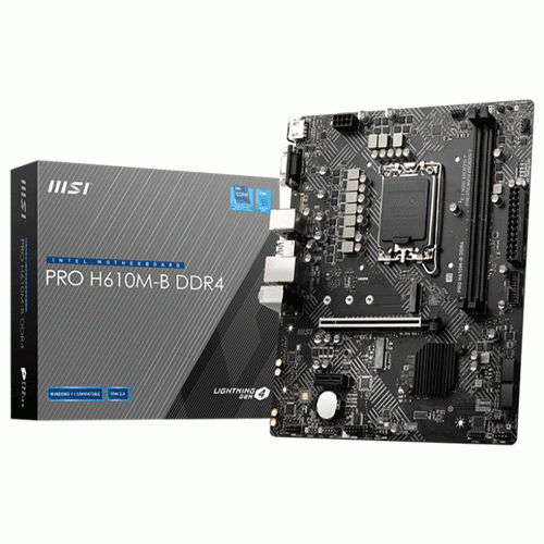 MSI PRO H610M-B DDR4 LGA1700 Motherboard