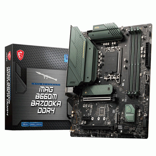مادربرد ام اس آی MAG B660M BAZOOKA سوکت 1700 MSI MAG B660M Bazooka DDR4 LGA1700 Motherboard