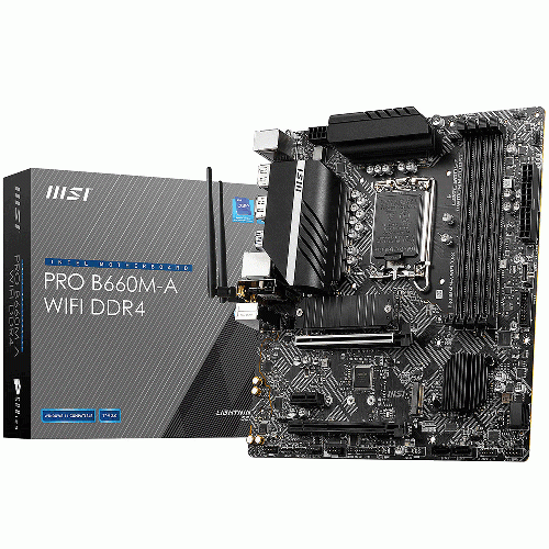 MSI PRO B660M-A WIFI DDR4 LGA1700 Motherboard