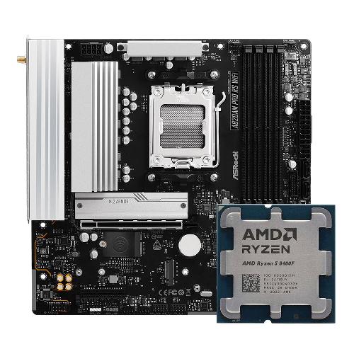 ASROCK A620AM Pro RS WiFi Motheroard + Ryzen 5 8400F CPU