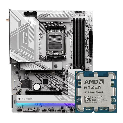 ASROCK X870 Pro RS WiFi Motherboard + Ryzen 5 9600X CPU