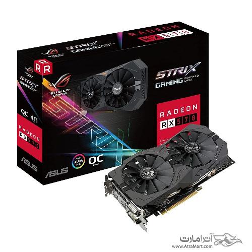 کارت گرافیک ایسوس مدل ROG-STRIX-RX570-O8G-GAMING حافظه 8 گیگابایت Asus ROG-STRIX-RX570-O8G-GAMING Graphics Card