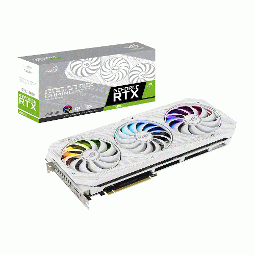 کارت گرافیک ایسوس مدل ROG Strix GeForce RTX 3070 White OC Edition ASUS ROG Strix GeForce RTX 3070 8GB GDDR6 OC White Edition Graphics Card