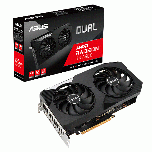 کارت گرافیک ایسوس Radeon RX 6600 Dual حافظه 8 گیگابایت ASUS Radeon RX 6600 8GB Dual Graphics Card