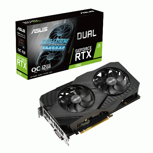 کارت گرافیک ایسوس Dual GeForce RTX 2060 EVO OC 12G ASUS Dual GeForce RTX 2060 EVO OC 12G GDDR6 Graphics Card