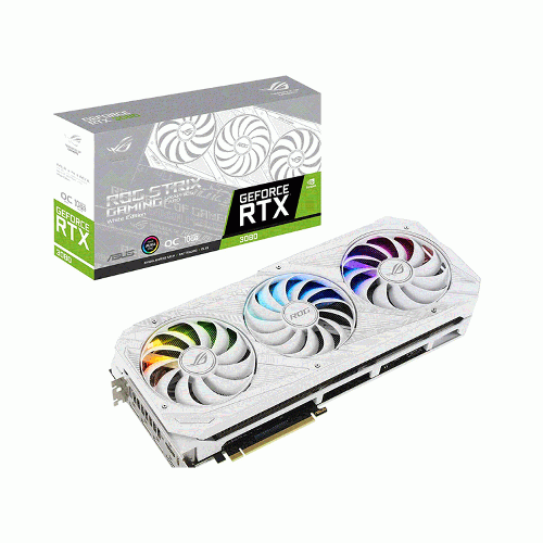 کارت گرافیک ایسوس ROG-STRIX-RTX3080-O10G-WHITE-V2 حافظه 10 گیگابایت ASUS ROG-STRIX-RTX3080-O10G-WHITE-V2 10GB Graphics Card