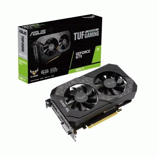 کارت گرافیک ایسوس TUF GTX 1660 TI O6G EVO GAMING 6G ASUS TUF-GTX1660TI-O6G-EVO-GAMING GDDR6 6GB Graphics Card