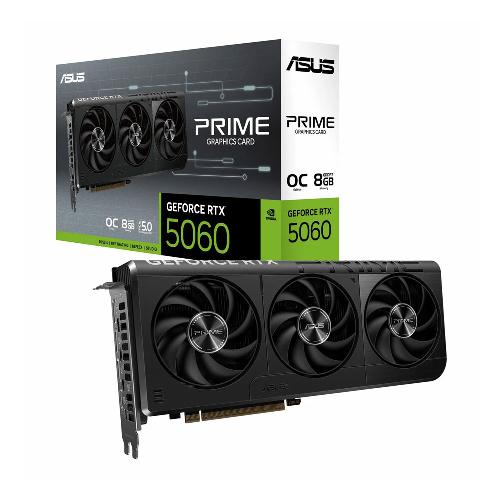 کارت گرافیک ایسوس PRIME GeForce RTX 5060 OC Edition حافظه 8 گیگابایت ASUS PRIME GeForce RTX 5060 8GB OC Edition GDDR7 Graphics Card