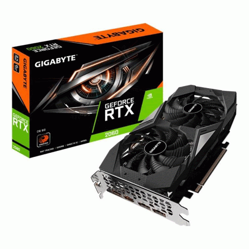 کارت گرافیک گیگابایت GeForce RTX 2060 6G با حافظه 6 گیگابایت Gigabyte GV-N2060D6-6GD GeForce RTX 2060 D6 6G Graphics Card