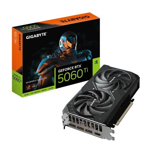 کارت گرافیک گیگابایت مدل GeForce RTX 5060 Ti WINDFORCE MAX OC 16G Gigabyte GeForce RTX 5060 Ti WINDFORCE MAX OC 16G Graphics Card
