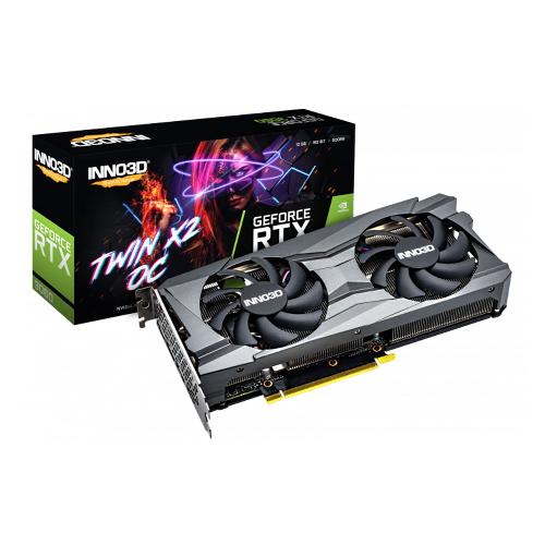 کارت گرافیک اینو تری دی مدل GEFORCE RTX 3060 TWIN X2 OC حافظه 12 گیگابایت INNO3D GEFORCE RTX 3060 TWIN X2 OC 12GB Graphics Card