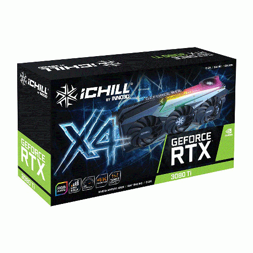 کارت گرافیک اینو تری دی مدل INNO3D GEFORCE RTX 3080 TI ICHILL X4 حافظه 12 گیگابایت INNO3D GEFORCE RTX 3080 TI ICHILL X4 12GB Graphics Card