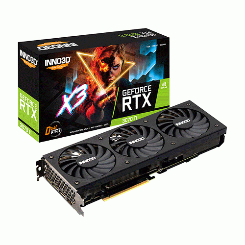 کارت گرافیک اینو تری دی مدل GEFORCE RTX 3070 TI X3 OC حافظه 8 گیگابایت INNO3D GEFORCE RTX 3070 TI X3 OC 8GB Graphics Card