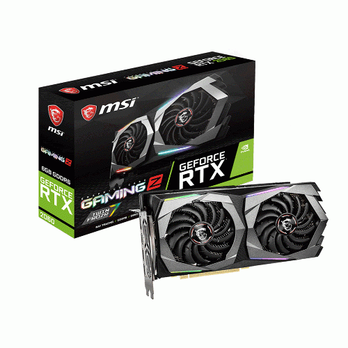 کارت گرافیک ام اس آی مدل GeForce RTX 2060 GAMING 6G حافظه 6 گیگابایت MSI GeForce RTX 2060 GAMING 6G 6GB Graphics Card