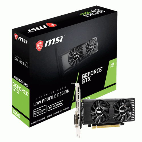 کارت گرافیک ام اس آی GeForce GTX 1650 4GT LP OC حافظه 4 گیگابایت MSI GeForce GTX 1650 4GT LP OC 4GB Graphics Card