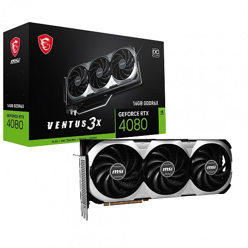 کارت گرافیک ام اس آی GeForce RTX 4080 VENTUS 3X OC حافظه 16 گیگابایت MSI GeForce RTX 4080 VENTUS 3X OC Graphics Card - 16GB