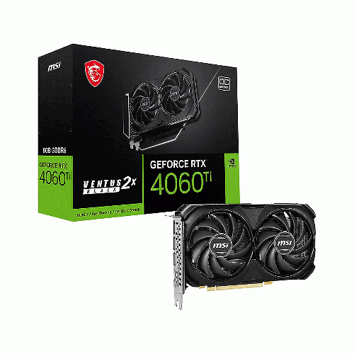 کارت گرافیک ام اس آی مدل GeForce RTX 4060 Ti VENTUS 2X BLACK 8G OC Msi GeForce RTX 4060 Ti VENTUS 2X BLACK 8G OC Graphics card