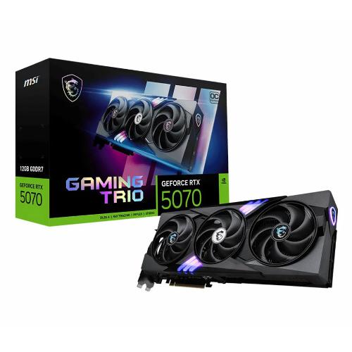 کارت گرافیک ام اس ای GeForce RTX 5070 GAMING TRIO OC حافظه 12 گیگابایت MSI GeForce RTX 5070 GAMING TRIO OC 12GB GDDR7 Graphics Card