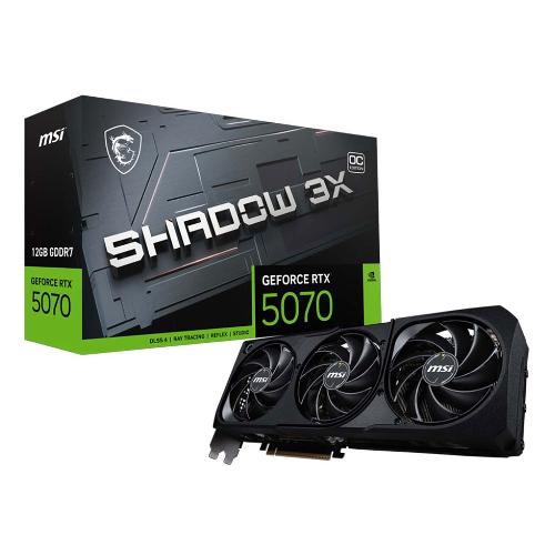 کارت گرافیک ام اس آی مدل MSI GeForce RTX 5070 12G SHADOW 3X OC MSI GeForce RTX 5070 12G SHADOW 3X OC GDDR7 Graphics Card