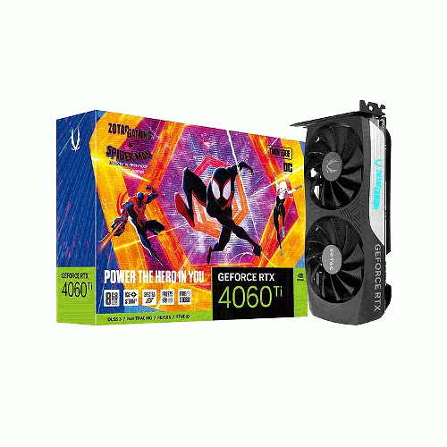 کارت گرافیک زوتک مدل GeForce RTX 4060 TI 8GB Twin Edge OC SPIDER MAN Zotac RTX 4060 Ti Twin Edge OC 8GB Spider Man Bundle