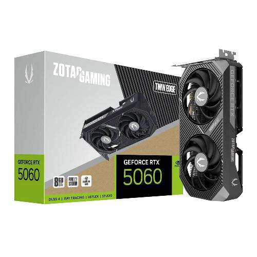 کارت گرافیک زوتک GAMING GeForce RTX 5060 Twin Edge حافظه 8 گیگابایت Zotac GAMING GeForce RTX 5060 Twin Edge 8GB GDDR7 Graphics Card