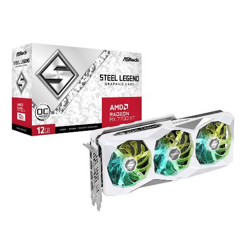 کارت گرافیک ازراک مدل Radeon RX 7700 XT Steel Legend OC حافظه 12 گیگابایت Asrock AMD Radeon RX 7700 XT Steel Legend 12GB OC