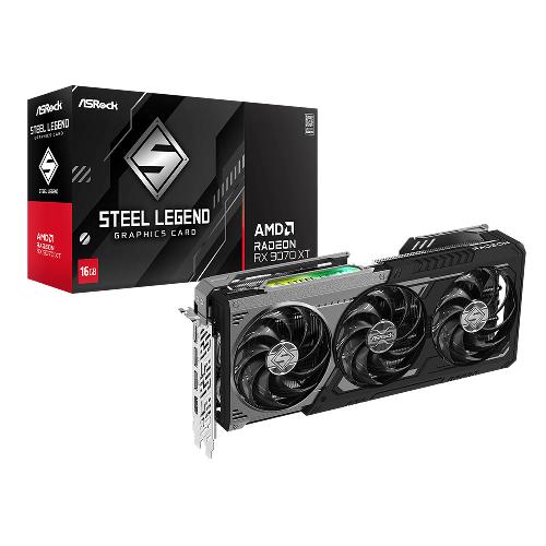 AsRock AMD Radeon RX 9070 XT Steel Legend Dark 16GB Graphic Card
