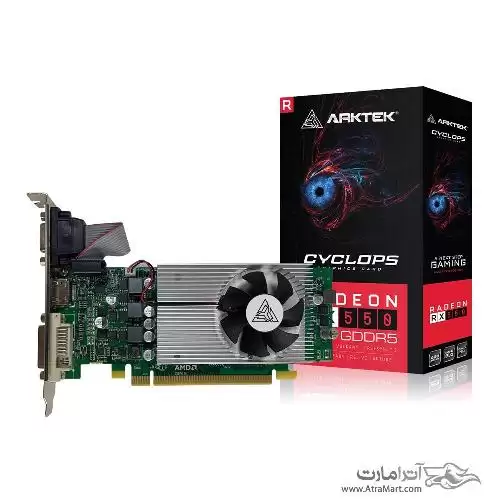 کارت گرافیک آرک تک RX550 128Bit LP- حافظه 4 گیگابایت ArkTek Radeon RX550 128Bit LP Graphics Card - 4GB