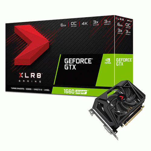 کارت گرافیک پی ان وای GeForce GTX 1660 SUPER XLR8 Gaming OC حافظه 6 گیگابایت GeForce GTX 1660 SUPER 6GB XLR8 Gaming OC Edition Graphics Card