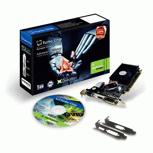 کارت گرافیک توربو چیپ مدل جی تی 210 با ظرفیت 1 گیگابایت Turbo Chip NVIDIA Geforce GT210 1GB Graphic Card