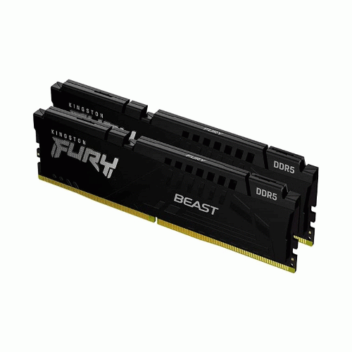 رم کامپیوتر دو کاناله کینگستون Fury Beas با حافظه 32 گیگابایت و فرکانس 6000 مگاهرتز Kingston Fury Beast 32GB 16GBx2 6000MHz CL40 DDR5 Dual Channel Desktop RAM