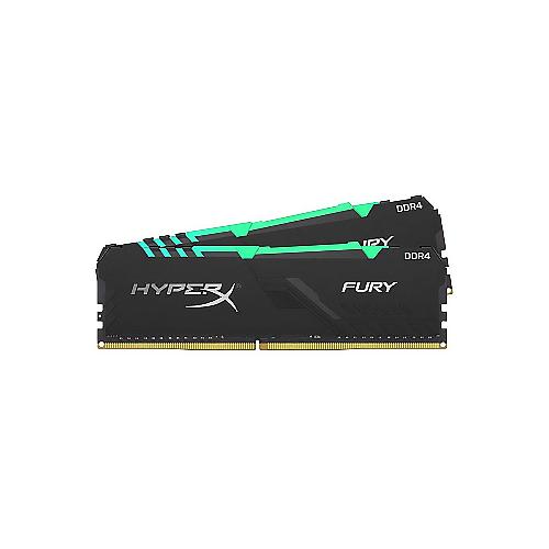 رم دوکاناله کینگستون HyperX FURY Beast RGB DDR4 16GB 3200MHz Kingston HyperX FURY Beast RGB DDR4 16GB 3200MHz CL16 Dual Channel Desktop RAM