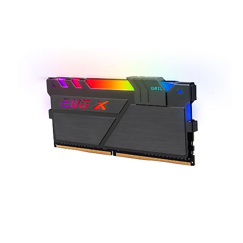 رم کامپیوتر دوکاناله ژل مدل EVO X II DDR4 RGB حافظه 16 گیگابایت و فرکانس 4400 مگاهرتز geil EVO X II DDR4 RGB 16GB 4400Mhz CL18 Dual Channel Desktop RAM