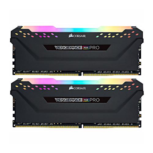 رم دو کاناله کرسیر VENGEANCE RGB PRO با حافظه 64 گیگابایت و فرکانس 3600 مگاهرتز VENGEANCE RGB PRO Black DDR4 64GB 3600MHz CL18 Dual Channel Ram