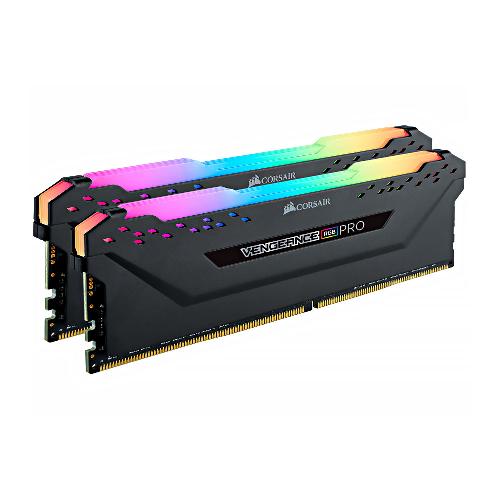 رم دو کاناله کرسیر VENGEANCE RGB PRO با حافظه 64 گیگابایت و فرکانس 3600 مگاهرتز VENGEANCE RGB PRO Black DDR4 64GB 3600MHz CL18 Dual Channel Ram