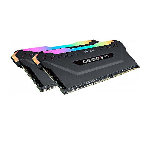 رم دو کاناله کرسیر VENGEANCE RGB PRO با حافظه 64 گیگابایت و فرکانس 3600 مگاهرتز VENGEANCE RGB PRO Black DDR4 64GB 3600MHz CL18 Dual Channel Ram