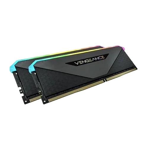 رم کورسیر سری VENGEANCE RGB با ظرفیت 32 گیگابایت و فرکانس 5600 مگاهرتز Corsair VENGEANCE RGB Black DDR5 32GB 5600MHz CL40 Dual Channel Ram