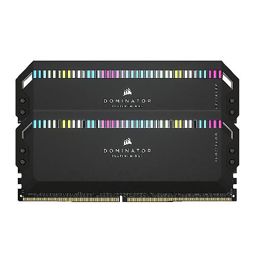 رم دوکاناله دسکتاپ کورسیر سری DOMINATOR PLATINUM RGB با ظرفیت (2x16GB) 32 گیگابایت و فرکانس 5200 مگاهرتز Corsair Dominator Platinum RGB 32GB (2x16GB) 5200MHz DDR5 CL40 Dual Channel Desktop RAM