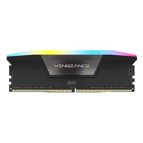 رم کامپیوتر کورسیر تک کاناله مدل Vengeance RGB فرکانس 5200 مگاهرتز DDR5 تایمینگ CL40 حافظه 16 گیگابایت Corsair Vengeance RGB Single Channel CL40 5200MHz DDR5 16GB Computer RAM