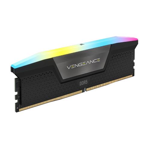 رم کامپیوتر کورسیر تک کاناله مدل Vengeance RGB فرکانس 5200 مگاهرتز DDR5 تایمینگ CL40 حافظه 16 گیگابایت Corsair Vengeance RGB Single Channel CL40 5200MHz DDR5 16GB Computer RAM
