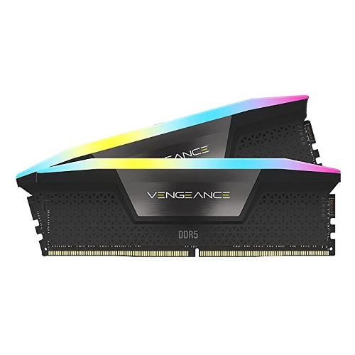 رم کامپیوتر کورسیر دو کاناله مدل Vengeance RGB فرکانس 6600 مگاهرتز DDR5 تایمینگ CL38 حافظه 32 گیگابایت Corsair Vengeance RGB Dual Channel CL38 6600MHz DDR5 32GB Computer RAM