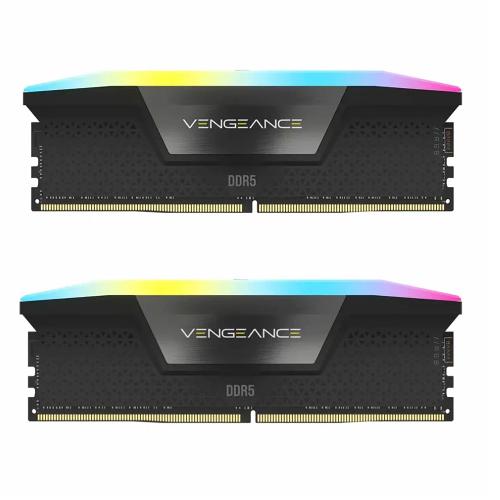 رم کامپیوتر کورسیر دو کاناله Vengeance RGB فرکانس 7200 مگاهرتز DDR5 تایمینگ CL34 حافظه 32 گیگابایت Corsair Vengeance RGB Dual Channel CL34 7200MHz DDR5 32GB Computer RAM