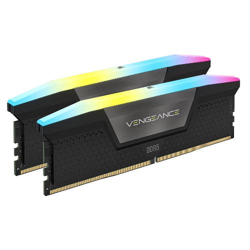 رم کامپیوتر کورسیر دو کاناله Vengeance RGB فرکانس 7200 مگاهرتز DDR5 تایمینگ CL34 حافظه 32 گیگابایت Corsair Vengeance RGB Dual Channel CL34 7200MHz DDR5 32GB Computer RAM
