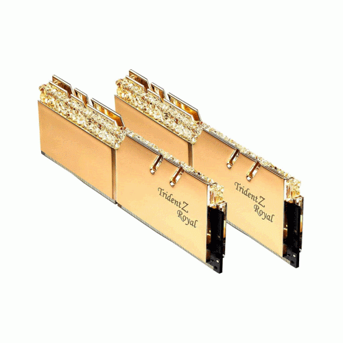 رم کامپیوتر RAM جی اسکیل دو کاناله مدل Trident Z Royal RG DDR4 4266MHz CL17 Dual ظرفیت 32 گیگابایت G.SKILL Trident Z Royal GTRG DDR4 32GB 4266MHz CL17 Dual Channel Desktop RAM